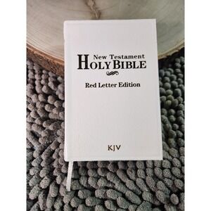 New Testament BIBLE Pocket Mini White Red Letter KJV